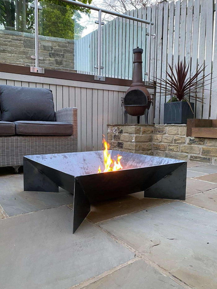 Fire Pit X - Fin Fire Pit - Handmade Fire Bowl Outdoor Garden Patio