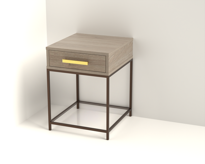 Langley Bedside Table Drawers - Taupe