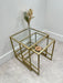 metal gold nested side tables