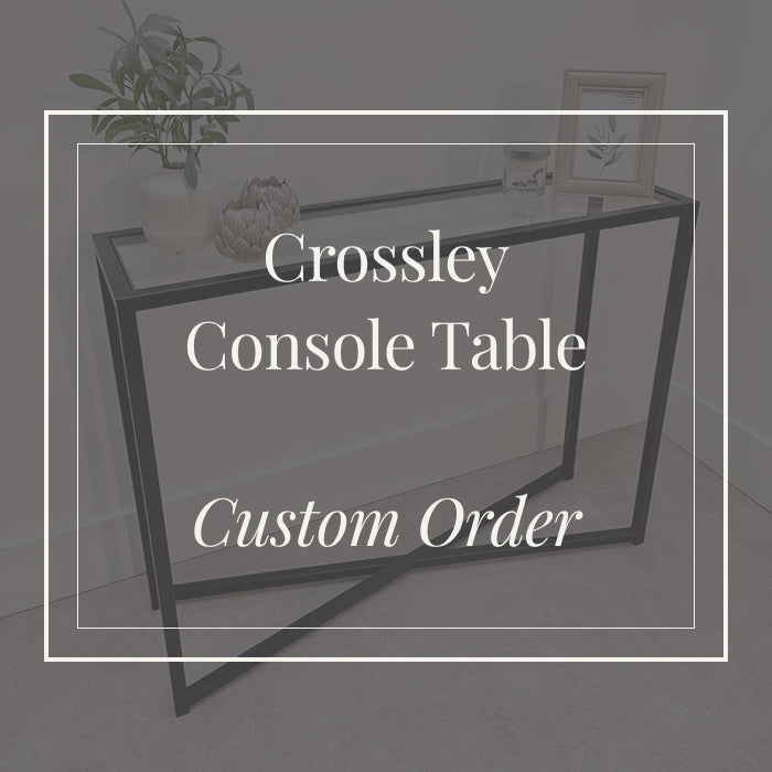 Crossley Glass Metal Console Table - Made To Measure