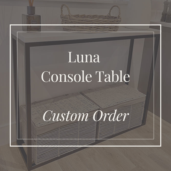 Luna Marble Metal Console Table - Made To Measure