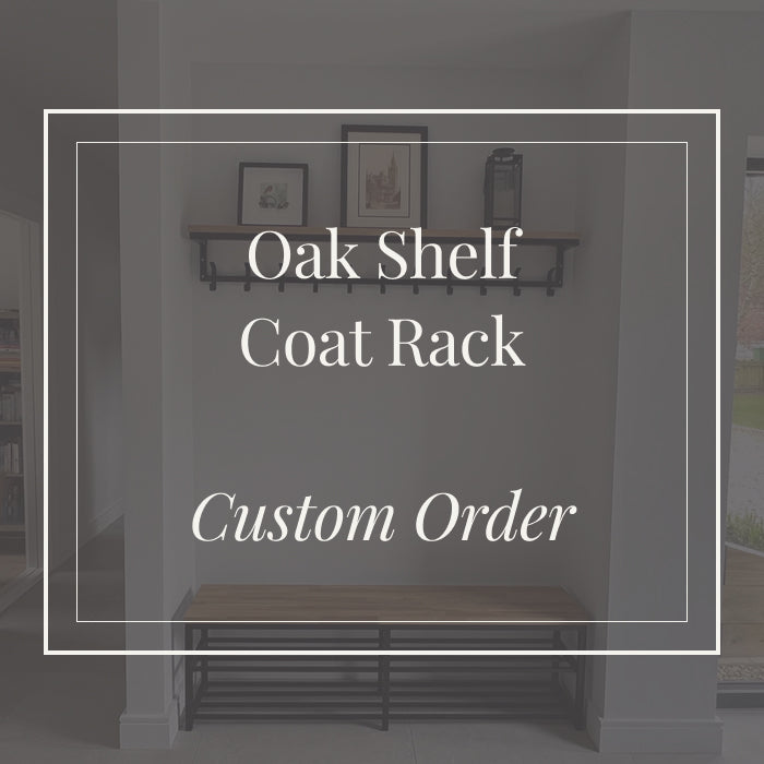 Oak Shelf Coat Rack - Made To Measure