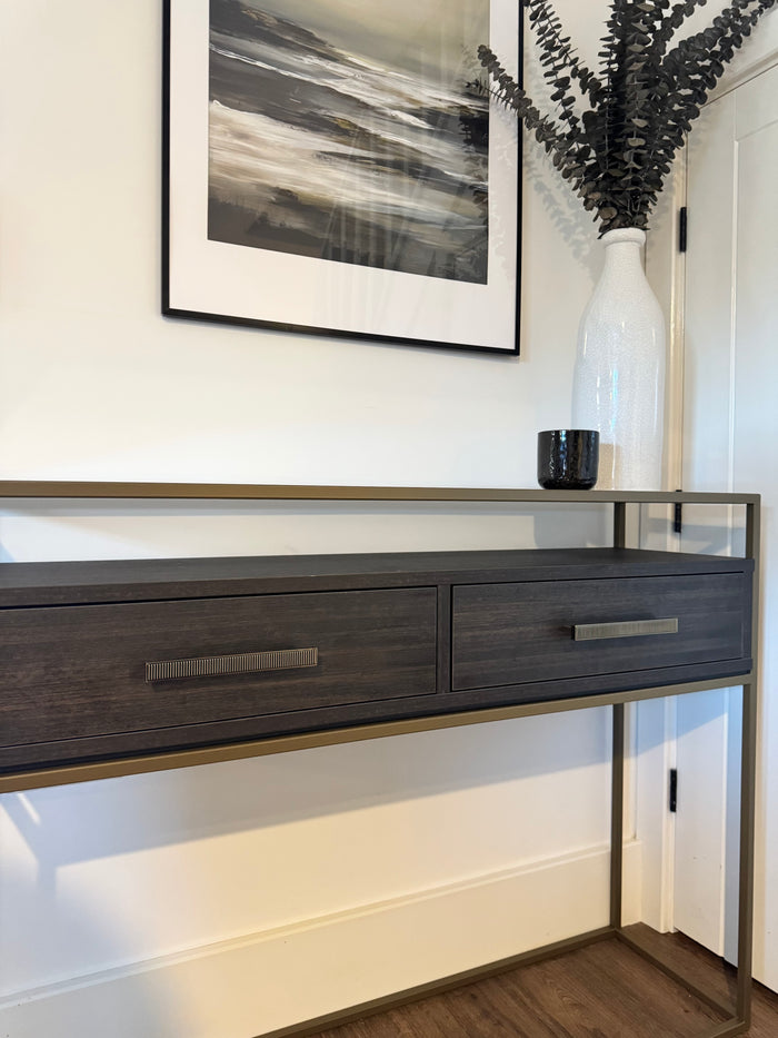 Harrington Console Table With Drawers - Ebony