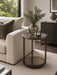Amara Round Side Table - Dark Bronze