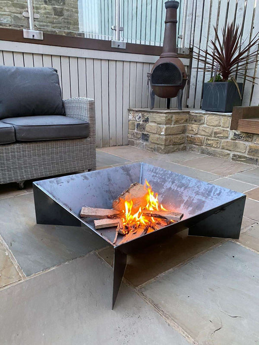 Fire Pit X - Fin Fire Pit - Handmade Fire Bowl Outdoor Garden Patio