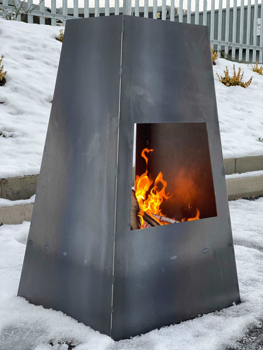 Fire Pit X - Chiminea - Large Metal Log Burner Fire Pit Outdoor