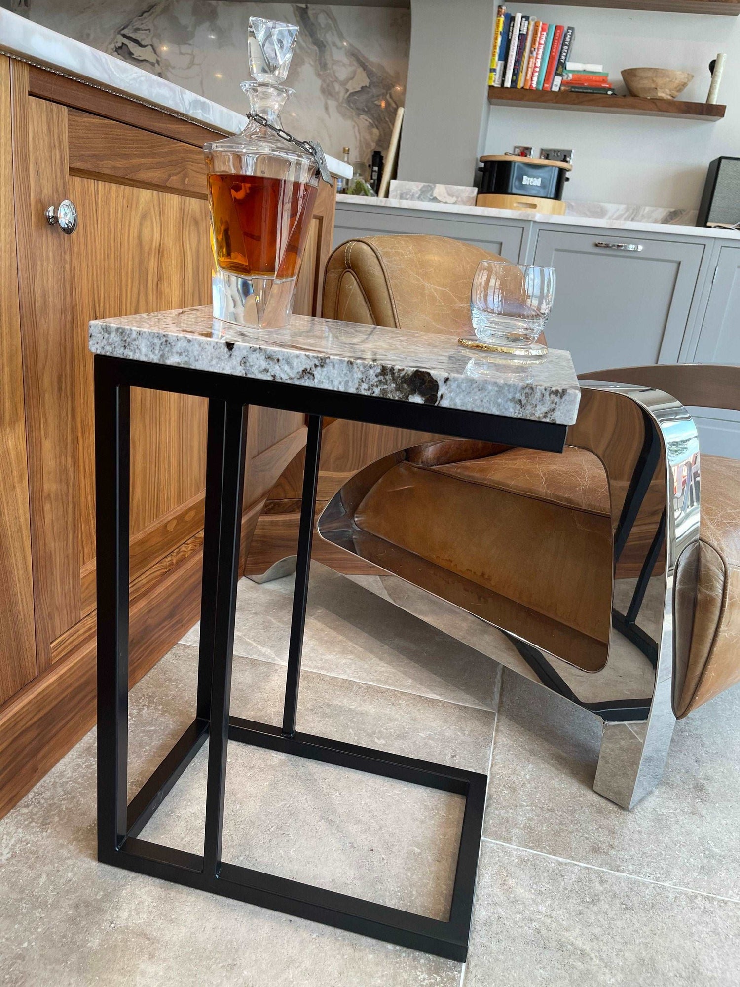 Marble Side Coffee Console End Table