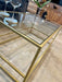 Gold Glass Metal Coffee Side Table