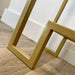 Gold Glass Console Side End Table