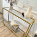 Gold Glass Console Side End Table