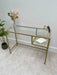 Glass Metal Dressing Table Gold