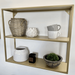 Gold Metal Wall Shelf Large