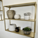 Gold Metal Wall Shelf Large