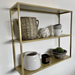 Gold Metal Wall Shelf Large