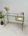 Glass Metal Dressing Table Gold