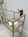 Glass Metal Dressing Table Gold