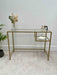 Glass Metal Dressing Table Gold