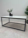 Marble Coffee Table Matte Black Frame