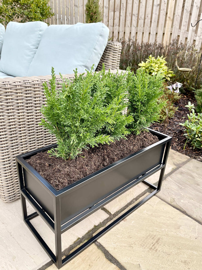 Metal Standing Planter Low