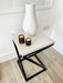 Twisted Marble Top Side End Table