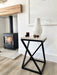 Twisted Marble Top Side End Table
