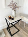 Twisted Marble Top Side End Table