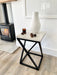 Twisted Marble Top Side End Table