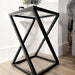 Twisted Glass Matte Black Side Table